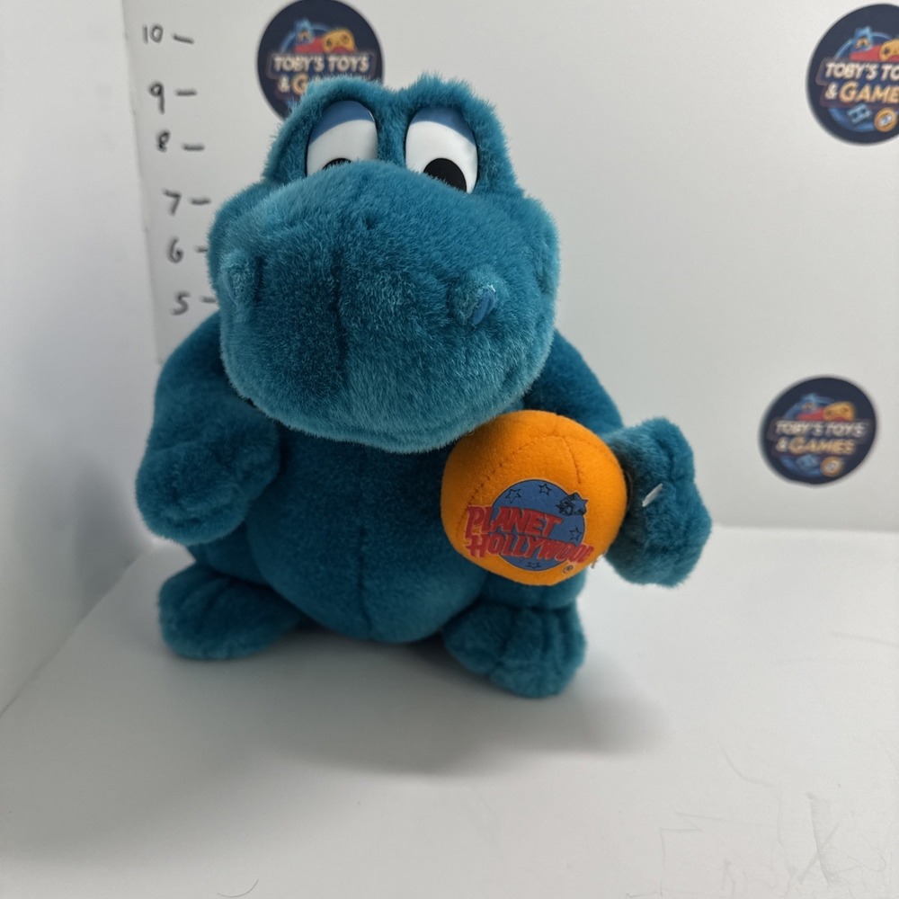 Planet Hollywood Blue Dinosaur With Orange Ball Plushie